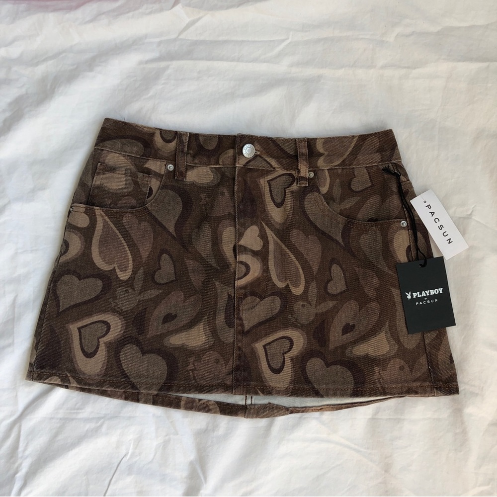 Brown PLAYBOY Mini-Skirt